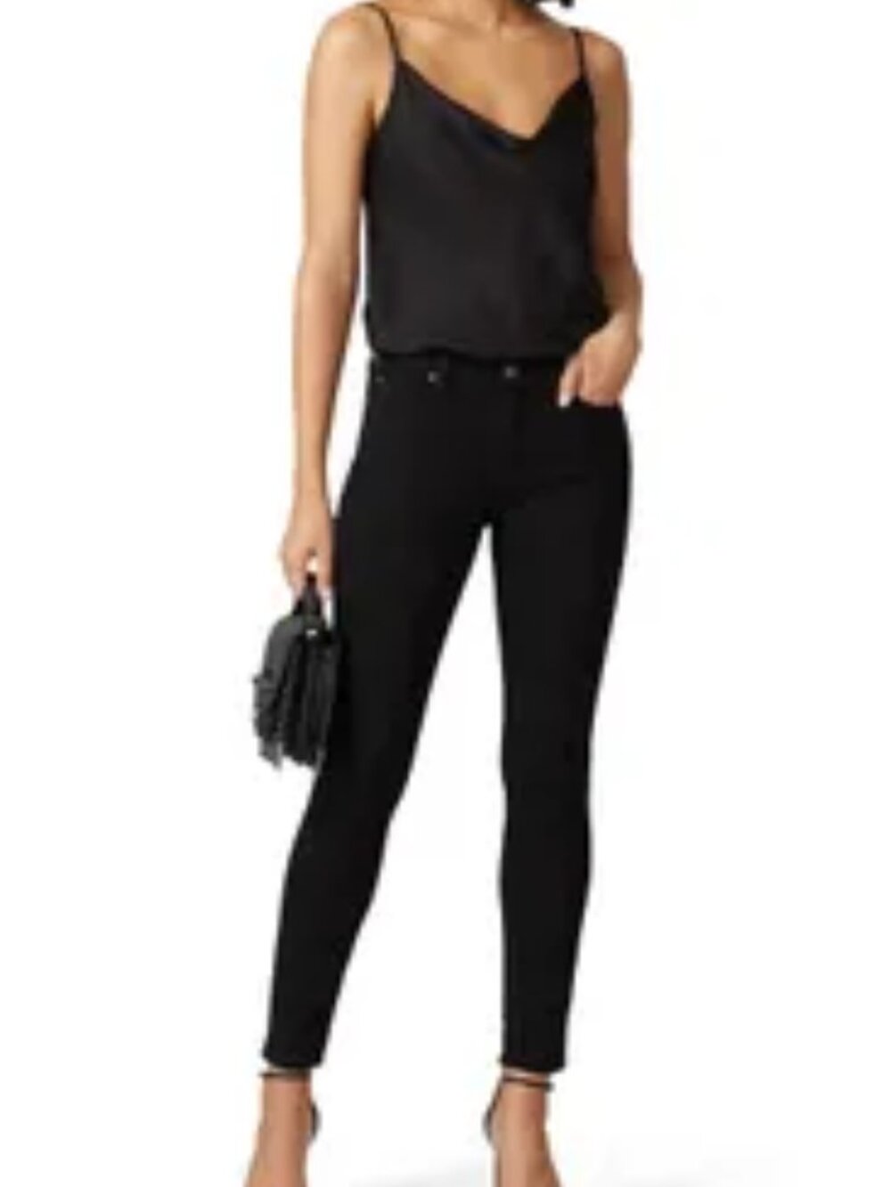 7 For All Mankind Silk Cowl Neck Camisole Top